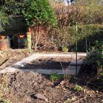 Progress on shed base 1