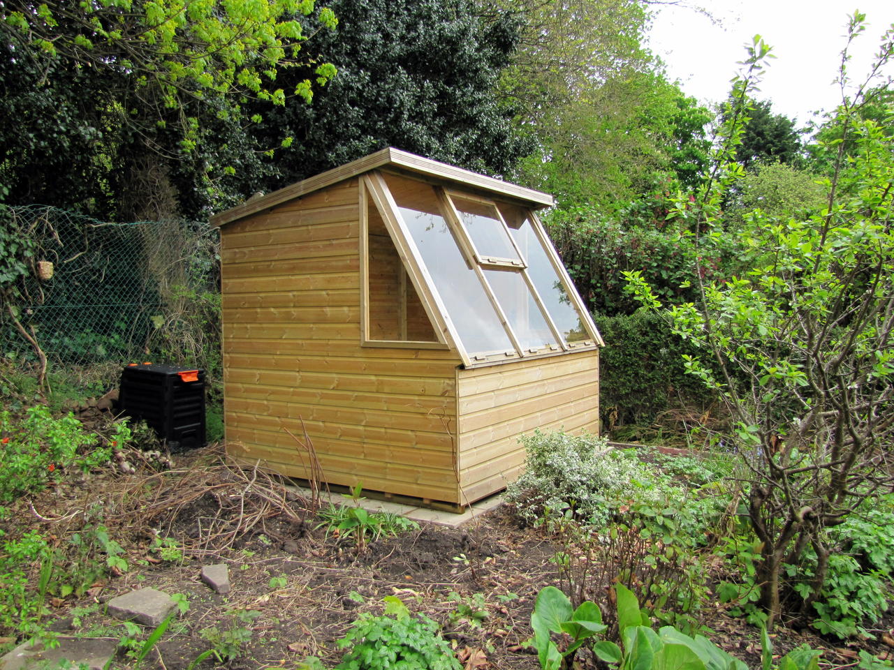 Shed from veg patch