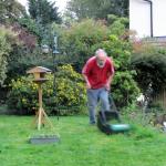 Mowing the lawn
