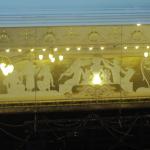 Plaster work above the stage