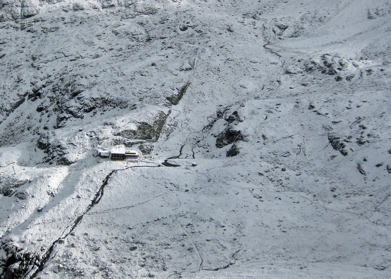 Looking down as we Climbed