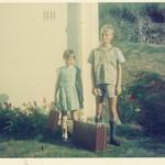 me & Robert 1st day back at school 1967
